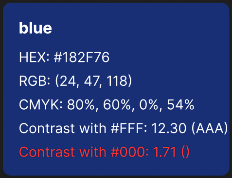 Color Analyzer Figma Plugin — result card