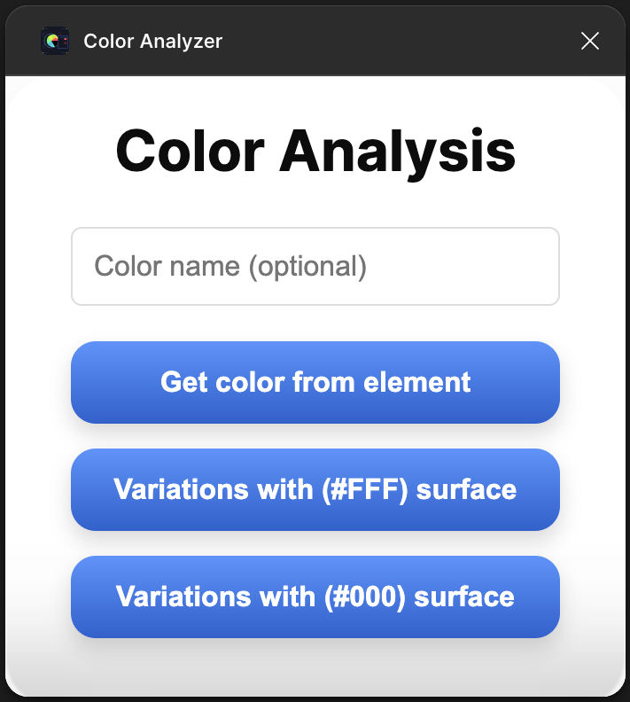 Color Analyzer plugin UI