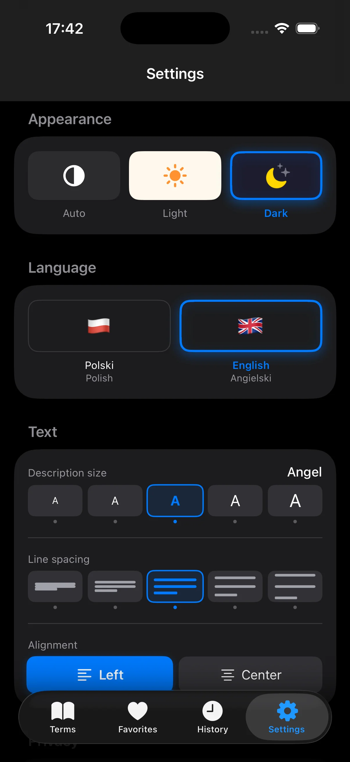 Settings