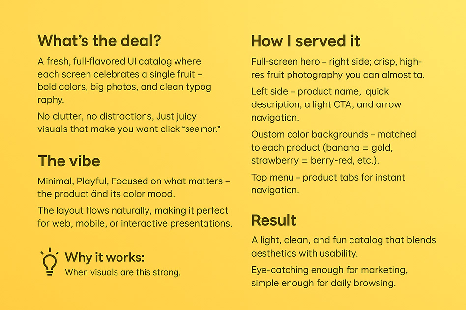 Fruitful Design — product catalog UI