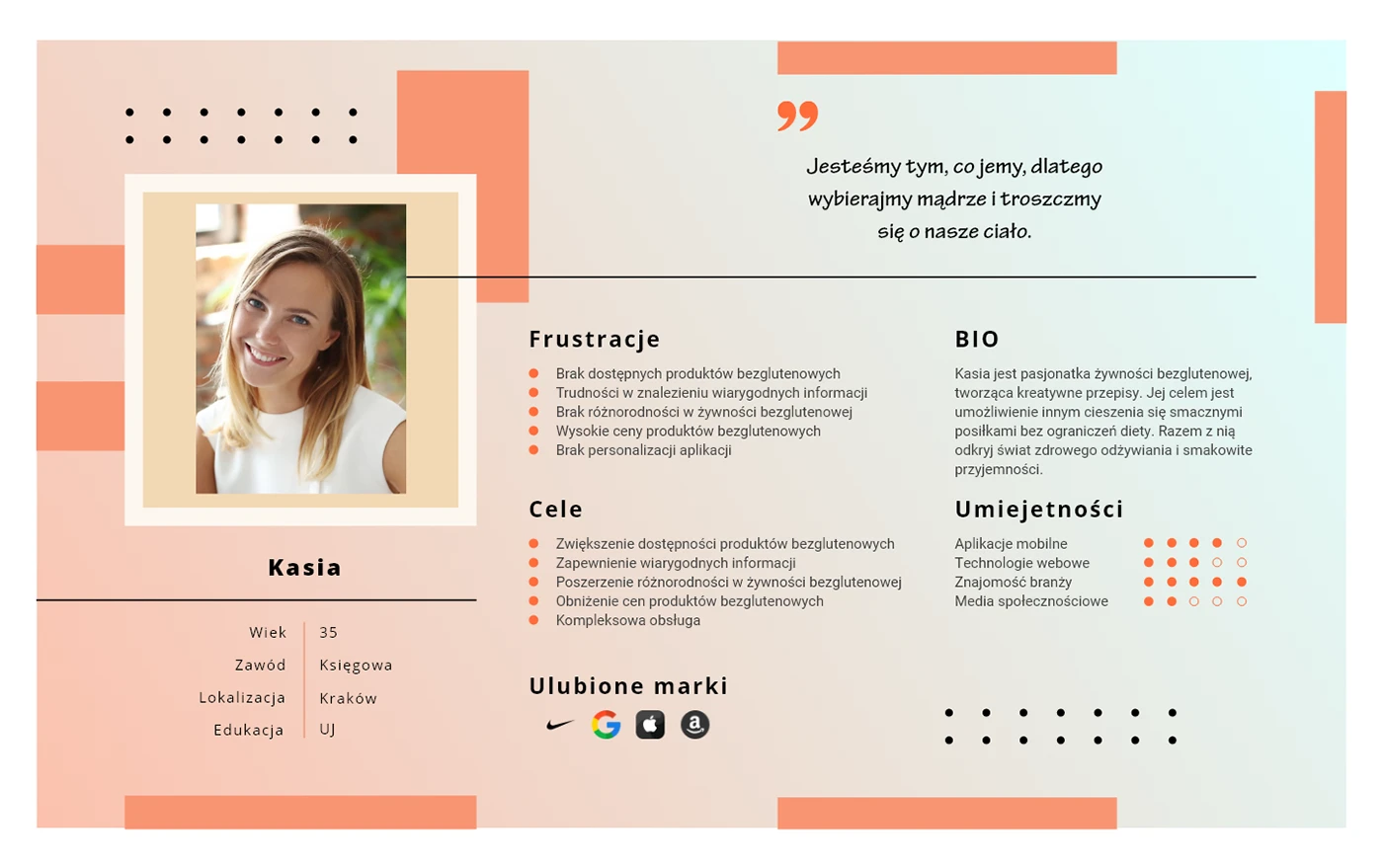 Persona — Kasia, Marketing Specialist, Gluten-Free app user