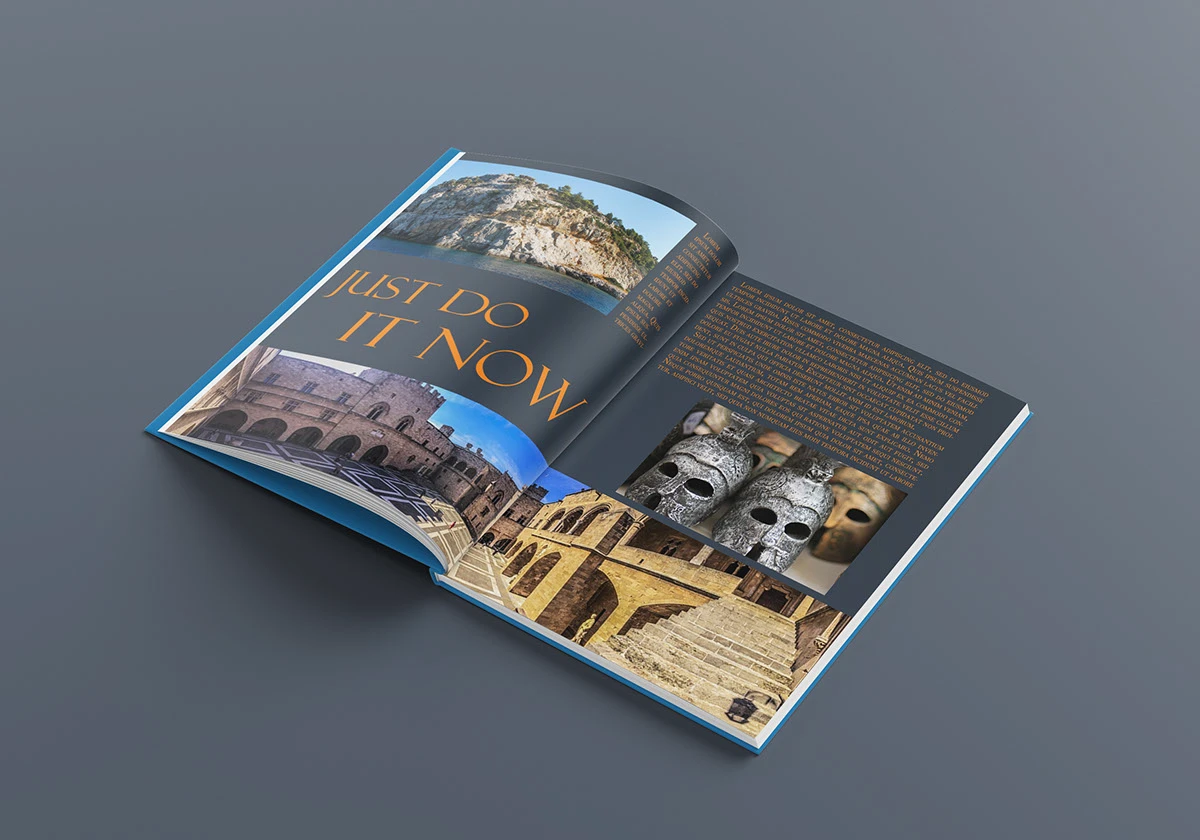 Typographic Grid — catalog spread